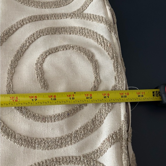 Beige Swirl Patterned Pillow Covers 22x22 set of 2 - Picture 7 of 7